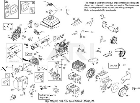 ariens    deluxe  sho parts diagram  engine