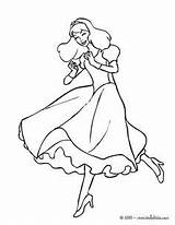Coloring Princess Dancing Disney Online Junior Jr Pages sketch template