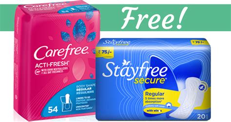 stayfree pads  carefree liners  kroger southern savers