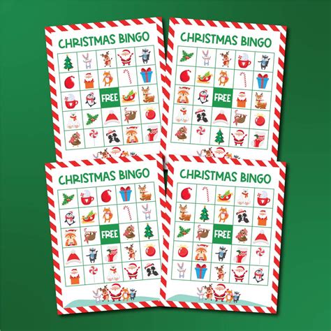 christmas bingo printables  kids simple everyday mom