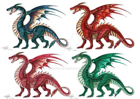 dragon colors  artstain  deviantart