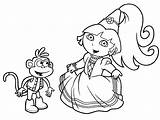 Dora Princess Pages Coloring Printable Getcolorings Color sketch template