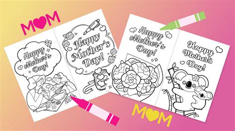 printable mothers day cards   perfect craft  kids