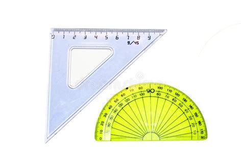 driehoek en gradenboog stock foto image  aantal instrument