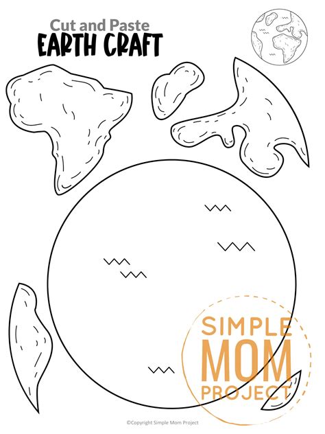 earth craft cut  paste printable templates simple mom project store