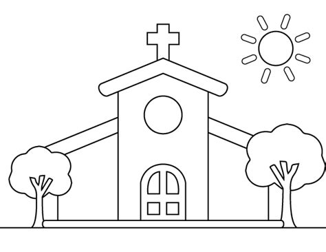 printable church coloring pages