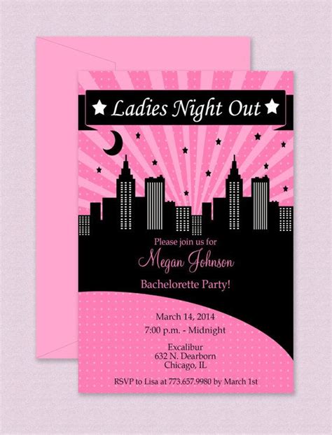 Ladies Night Out Invitation Editable Template Microsoft Word Format