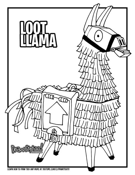 draw  loot llama fortnite battle royale drawing tutorial