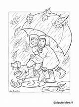 Kleurplaat Herfst Kleurplaten Umbrella Preschool Horsthuis Kleuteridee Book Umbrellas Regen Paraplu sketch template