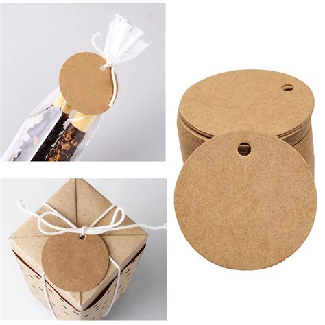 pcs blank wedding brown kraft paper tag gifts papers favor gift tags