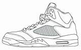 Jordan Coloring Air Shoes Pages Drawing Shoe Lebron James Template Tennis Michael Printable Outline Sketch Force Nike Retro Blank Low sketch template