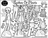 Paper Doll Marisole Dolls Punk Coloring Pages Monday Print Printable Para Colour Fashion Papel Drawing Spikes Pleats Kids Girls Thin sketch template