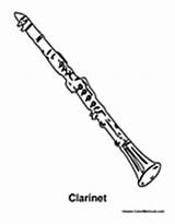 Clarinet Coloring Pages Music Instrument Printable sketch template