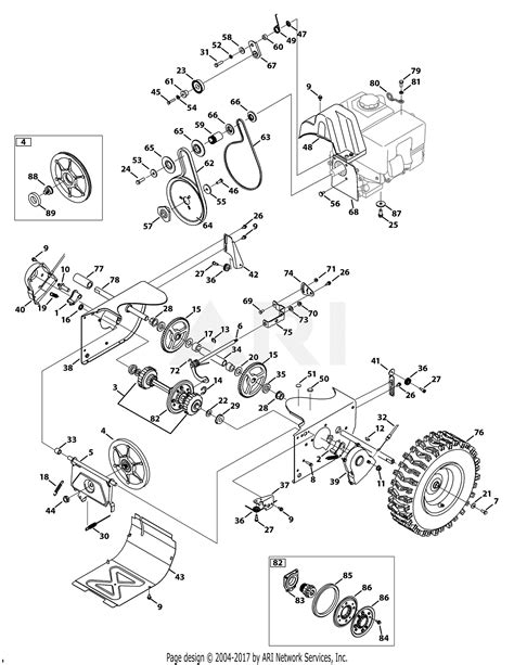 troy bilt ahq  parts diagram  drive system