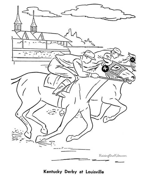 collection  kentucky derby horse coloring page  print