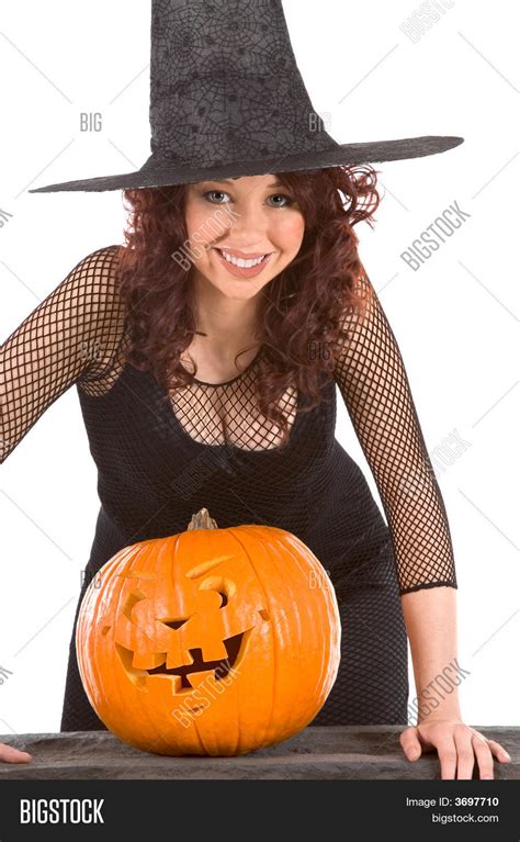 teen girl halloween hat carved image and photo bigstock