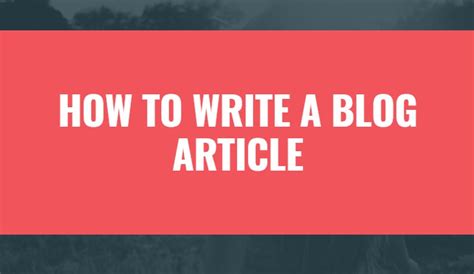 write  blog article    money