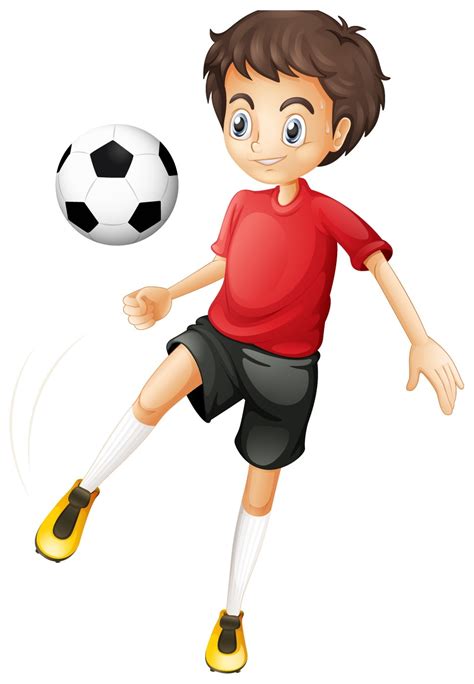 boy playing football cartoon clipartsco
