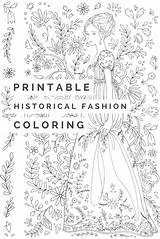 Coloring Regency Fashion Pages sketch template