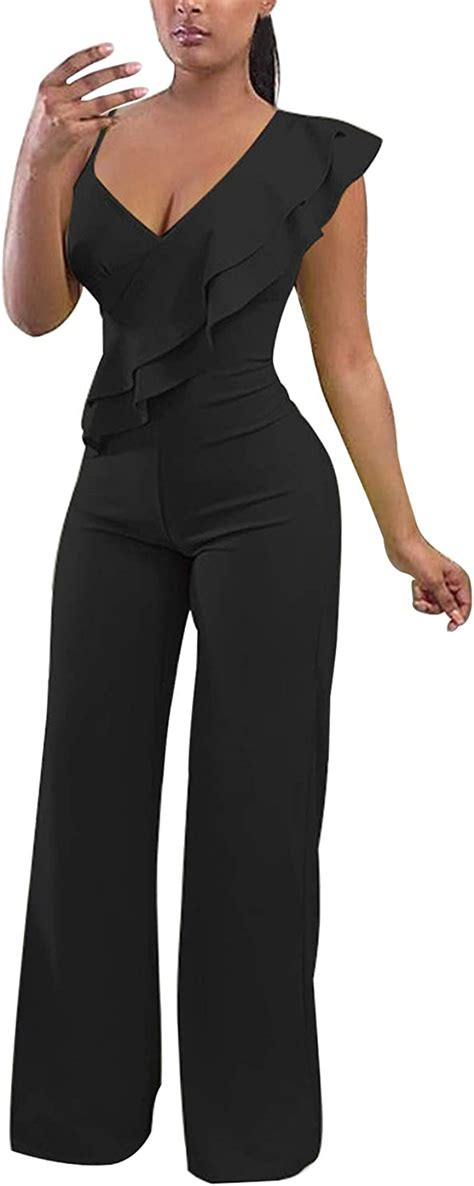 Cosics Black Jumpsuits For Women Formal Elegant Jumpsuits