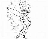 Tinkerbell Coloring Pages Disney Fairy Outline Kids Drawing Printable Bell Tinker Print Clipart Clip Colouring Color Tinkerbel Dust Fairies Club sketch template