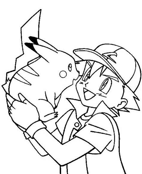 ash pokemon coloring pages  getdrawings