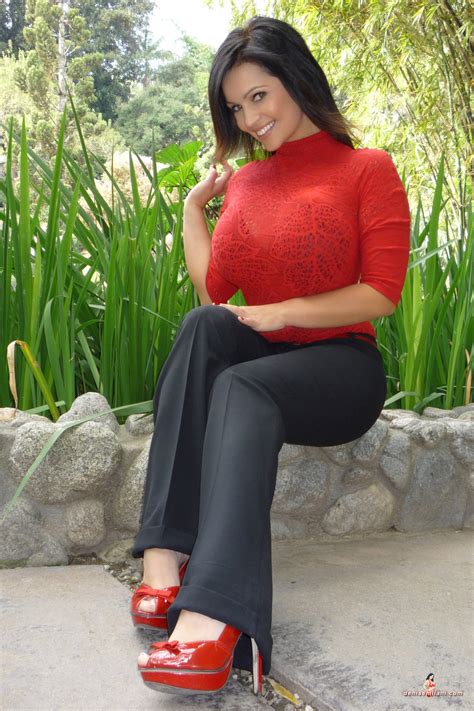 red sweater xpost from r denise milani luscious