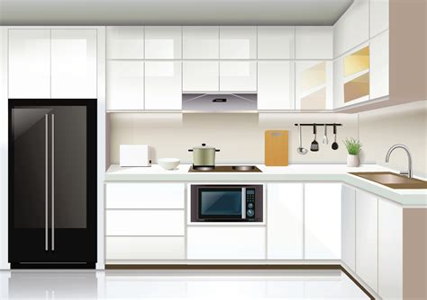 modern kitchen interior background template  vector art  vecteezy