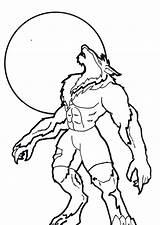 Werewolf Coloring Pages Wolf Scary Halloween Printable Howling Drawing Kids Lobisomem Colorir Print Desenhos Drawings Easy Face Moon Para Desenho sketch template