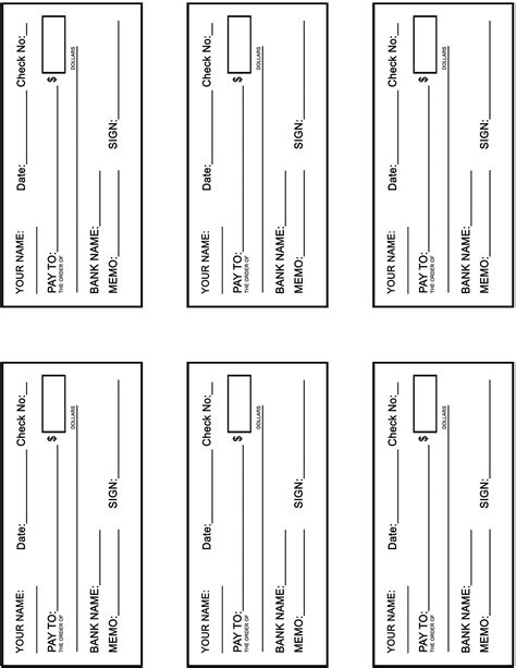 blank business check template inspirational    printable