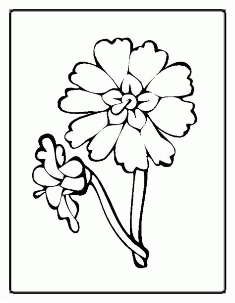 simple flower coloring page coloring home