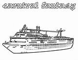 Cruise Ship Coloring Pages Carnival Fantasy Netart Colouring Printable Kids Choose Board sketch template