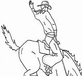 Horseback Cowboy Coloring Coloringcrew sketch template