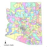 editable arizona map  counties zip codes illustrator  digital vector maps