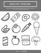 Choices Unhealthy Kindergarten sketch template