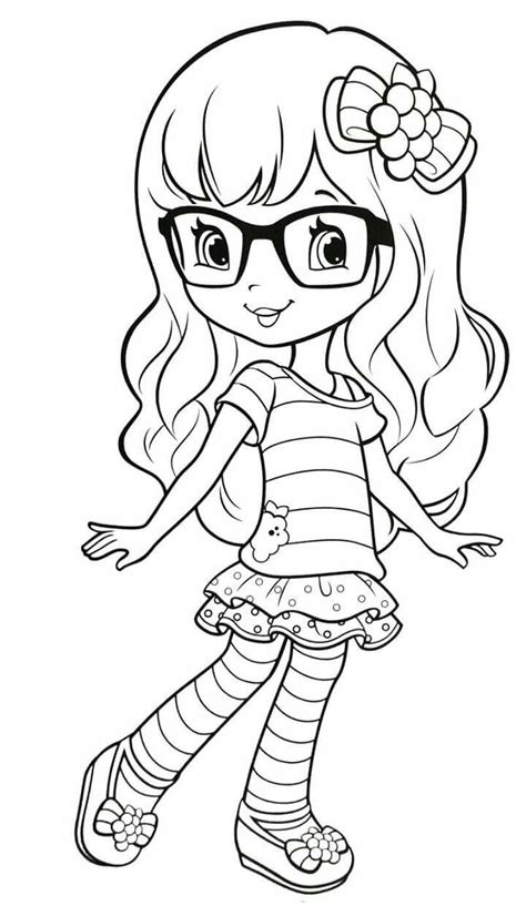 coloring pages  kids strawberry shortcake learning   read