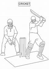 Cricket Pages Coloring Printable Kids Sport Sports Print Colouring Game Batsman Pdf Books Coloringme sketch template