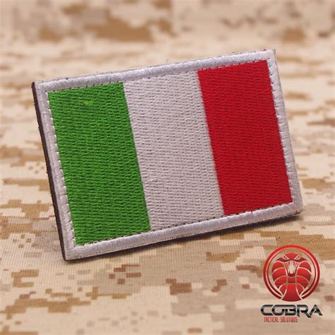 italië italiaanse vlag geborduurde militaire patch met klittenband airsoft military cobra