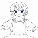 Base Anime Girl Line Pixilart Drawing Transparent Wolf Nicepng sketch template