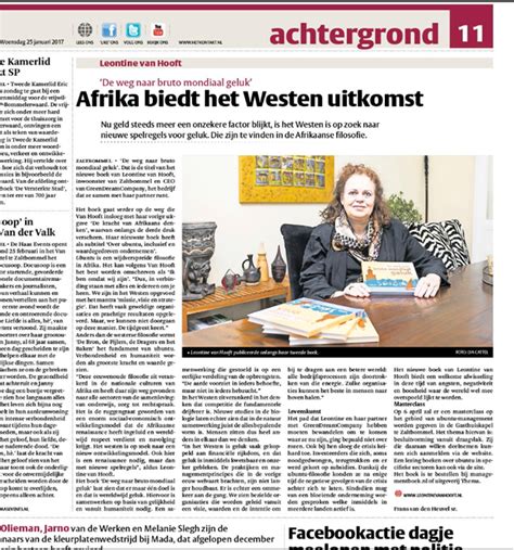 krantenartikel het kontakt  januari  leontine van hooft