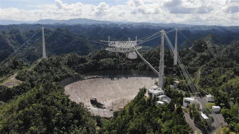 video arecibo observatory telescope collapses  era  world