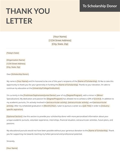 scholarship   letter template examples tips