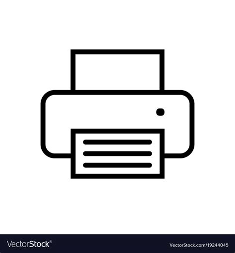 printer icon  flat style royalty  vector image