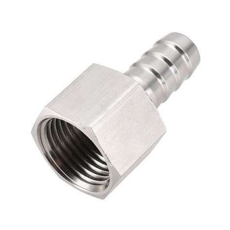 stainless steel barb hose fitting connector adapter mm barbed   female pipe pcs silver