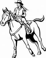 Reiterin Pferde Malvorlagen Pferd Ausdrucken Rein Horseback Cheval Animal Getdrawings sketch template