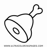 Ham Presunto Pork Ultracoloringpages Clipartkey sketch template