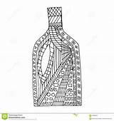 Bottle Tattoo Coloring Zen Vector Doodle Tangle Dreamstime Preview sketch template