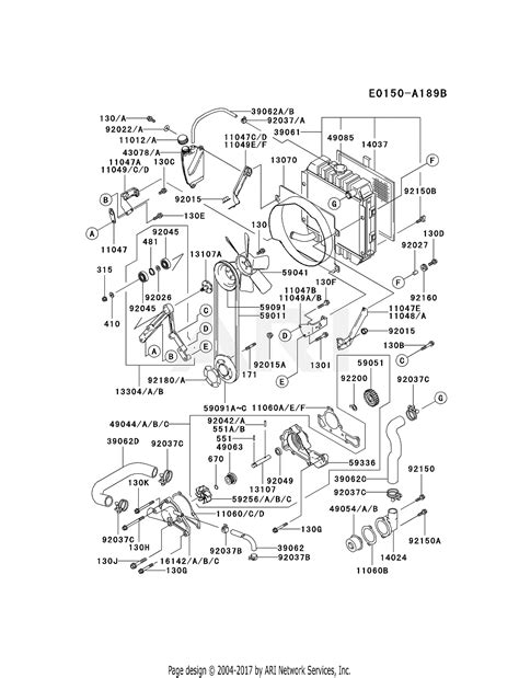 kawasaki fdd bs  stroke engine fdd parts diagram  cooling equipment