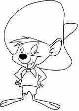 Speedy Gonzales Coloring Cartoon Pages Looney Tunes Characters Popular sketch template