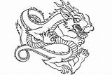 Dragon Coloring Chinese Pages Drawing Lion Japanese Head Color Step Asian Sketch Printable Netart Kids Bearded Dragons Getcolorings Plate Realistic sketch template